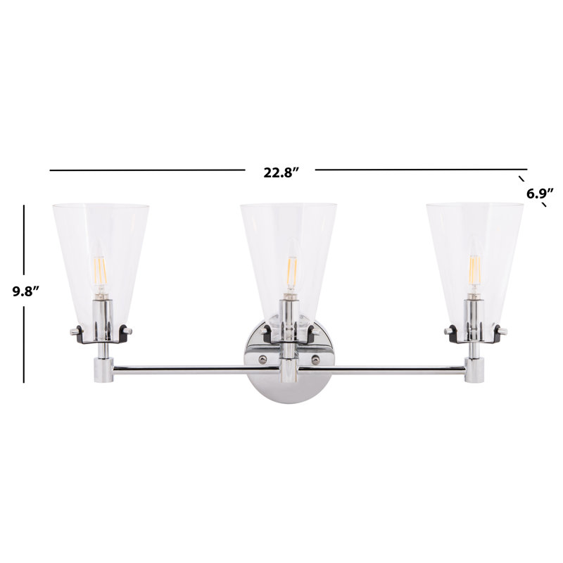 Éclairage pour salle de bain 3 lumières Andersonville, Chrome