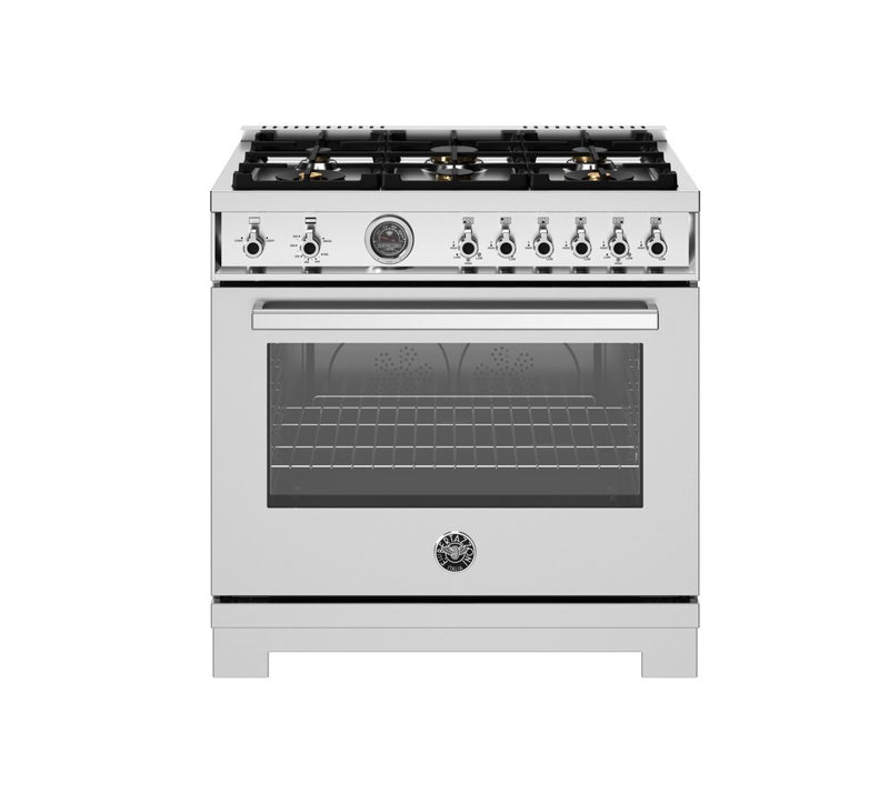Bertazzoni 36" 5.9 Cubic Feet Freestanding Range, Stainless Steel, Liquid Propane