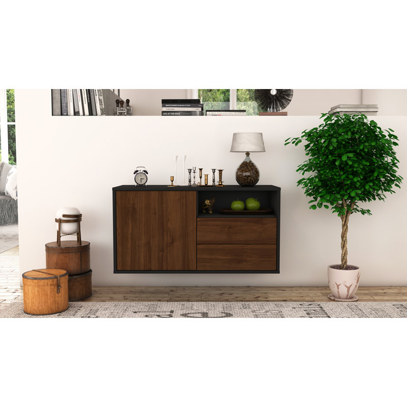 Garibaldi Unfinished Floating TV Stand, Walnut