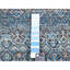 Tapis carré en laine noué à la main 12 pi x 12 pi bleu 12 po x 12 pi Kohinoor Herrita