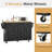 55" Movable Kitchen Island With Drop Leaf And Power Outlet, Rolling Island Cart With Storage Cabinet And 2 Drawers-535311122