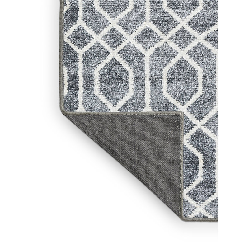 Tapis gris/bleu clair contemporaine, Rectangle 5 pi x 7 pi