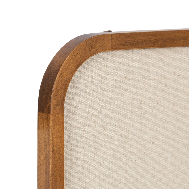 Panneau rectangulaire arrondi en bois, Bois brun
