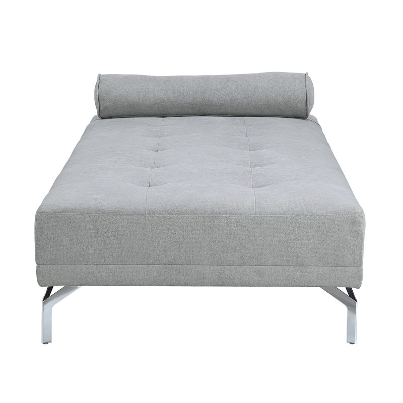 Canapé-lit en velours avec coussin Melange, gris