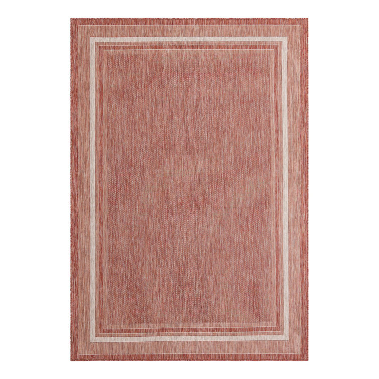 Breakwater Bay Reyhan Rust Red Indoor / Outdoor Area Rug & Reviews ...