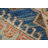 Blue Geometric Oushak Vegetable Dye Runner Rug