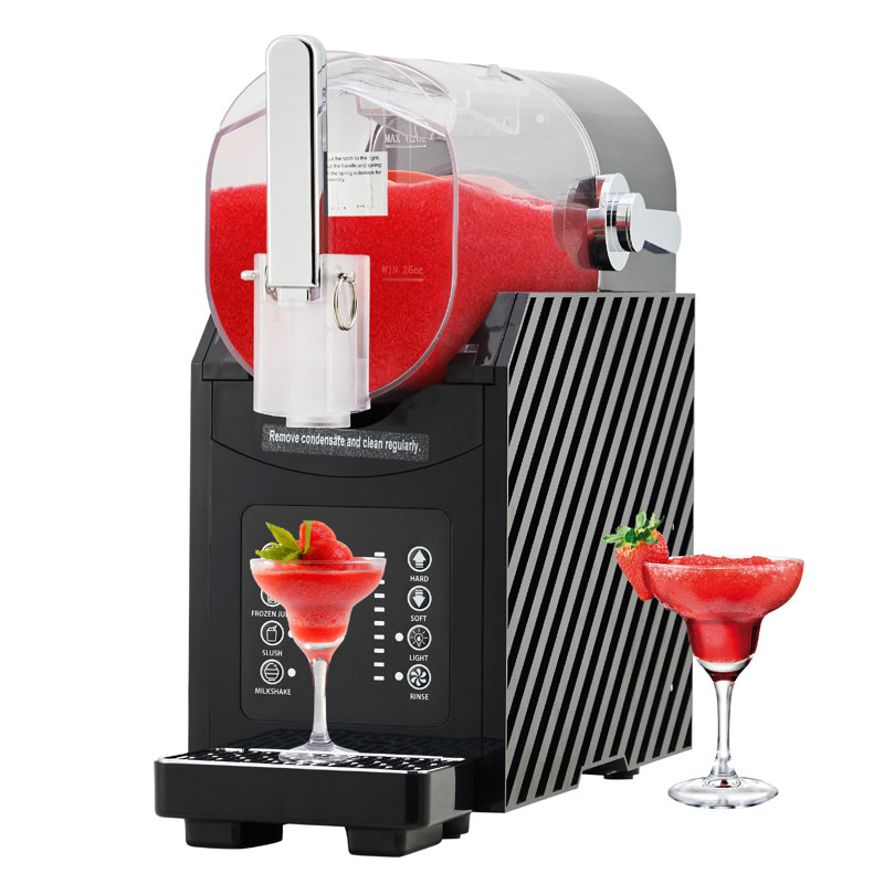 84oz/2.5L Slushie Machine with 3 Preset Modes, LED Display, Auto-Clean & One-Touch Dispensing, Frozen Drink Maker for Home Party Use, Black