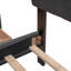 Lit plateforme tapissier avec 2 tiroirs et 1 lit gigogne simple TG, tissu de lin, grand-290962465