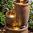 Rustic 4-Tier Clay Pot Outdoor Fountain With LED Light – Relaxing Water Feature For Garden, Patio, Or Home Décor