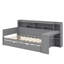 Lit de jour Timber avec supports de rangement intégrés, comprend un lit gigogne escamotable et un bureau d'étude-115735633