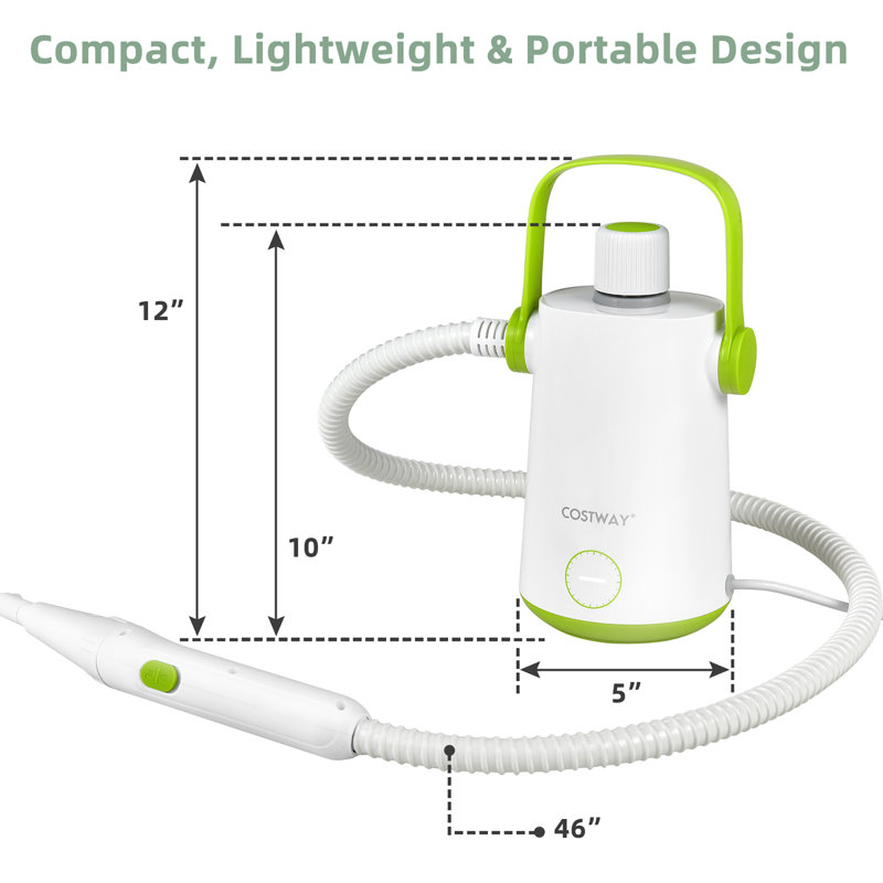 Costway Bagless Steam Cleaner & Steam Mop, Green