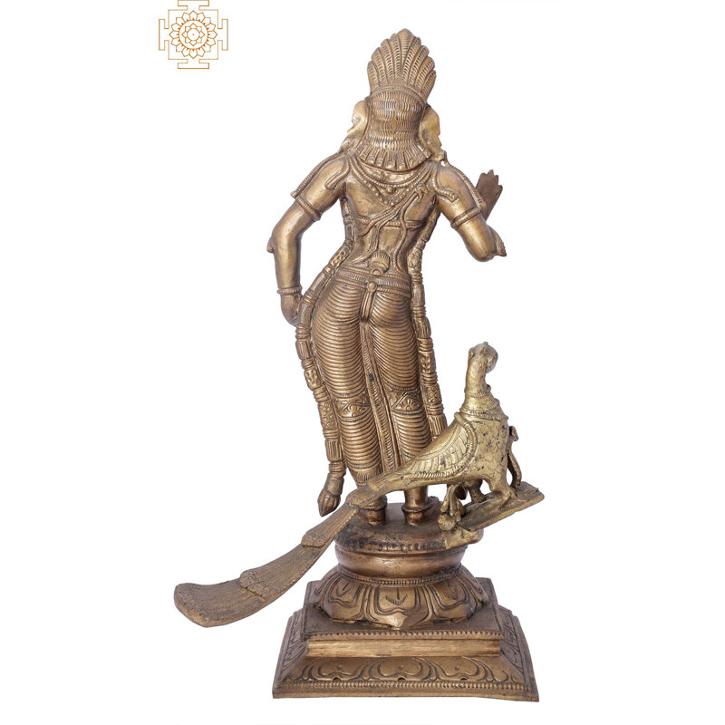 Statue de bronze debout de 15 po Karttikeya (Murugan) - Idole Panchaloha faite à la main | Madhuchista Vidhana (cire perdue) de Swamimalai
