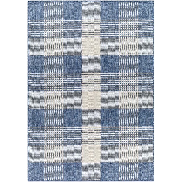 Emmeline Blue/Ivory Outdoor Area Rug
