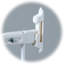 KidCo Angle Mount Safeway Stair Top Quick Release Baby Gate, 42.5x30.5 In, White