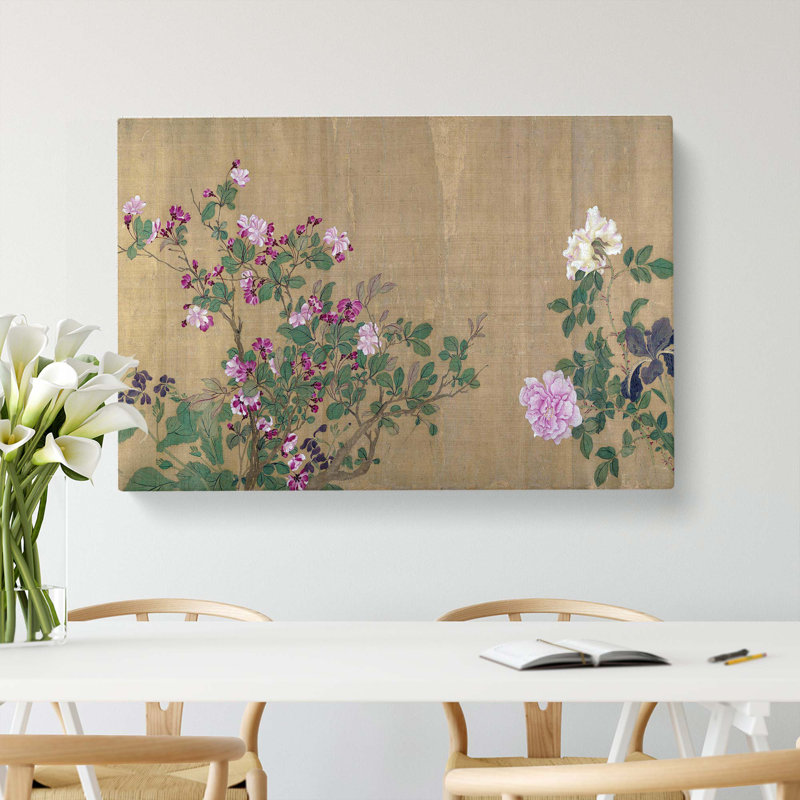 One Hundred Flowers Vol.6 by Yun Shouping - Wrapped Canvas Painting, 35cm H x 50cm W x 3cm D