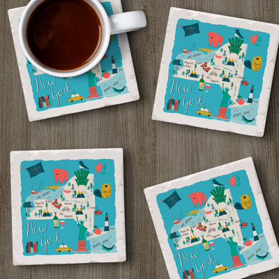 Ensemble de sous-verres 4 pièces New York Home