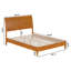 Lit plateforme en bois massif avec pied de lit assorti Ambrey-864761709-864761711