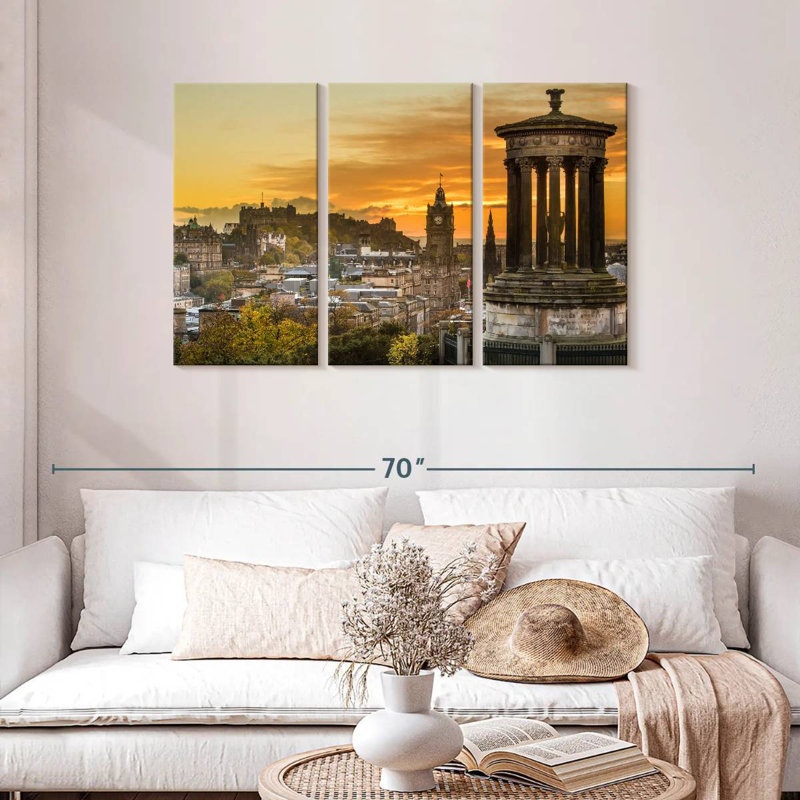 Syd Sunset Over Edinburgh, 28" H x 45" W