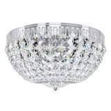 Petit Crystal 5 Light 12in x 6.5in Flush Mount in Polished Gold with Clear Radiance Crystals