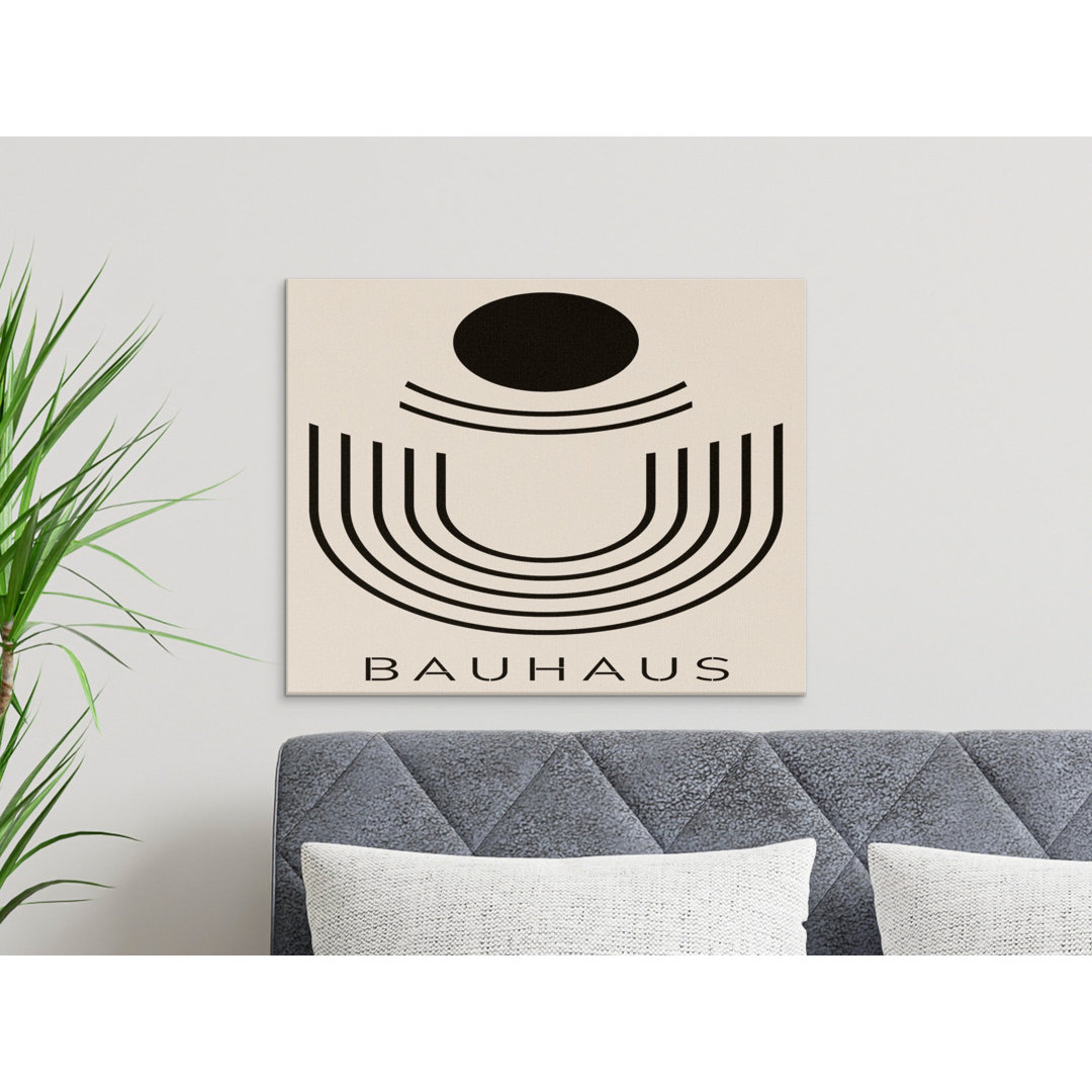 Bauhaus Canvas Wall Art, Modern Geometric Print, Gallery Wrapped Canvas, Ready to Hang, Archival Ink Art, Minimalist Home Decor
