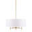5-Light White Drum Shade Chandelier