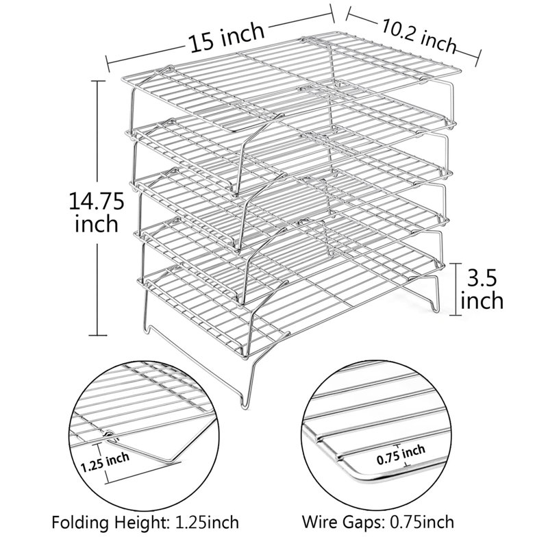Nbarthome Non-Stick Stainless Steel Cooling Rack