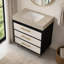 Meuble-lavabo autoportant moderne avec lavabo vasque en céramique et plateau en pierre frittée durable-1486592832