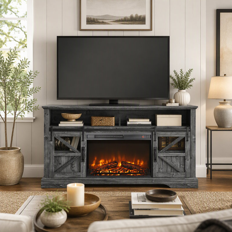 Foyer électrique encastré de 71 cm (28 po), chauffage ultramince avec bûches et flamme réaliste, télécommande avec minuterie, protection contre la surchauffe (foyer seulement).