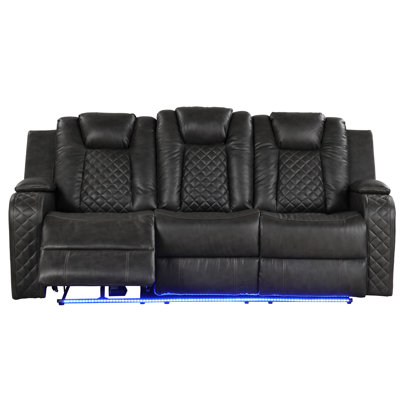 83.53'' Faux Leather Sofa