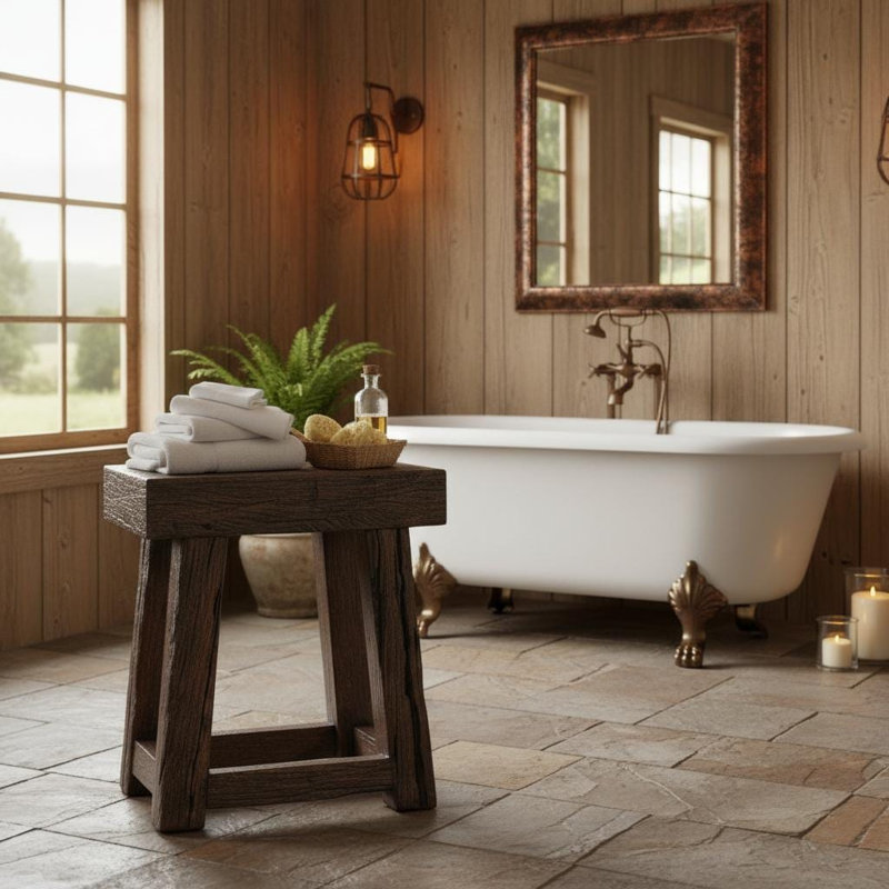 Tabouret de salle de bain 19 po
