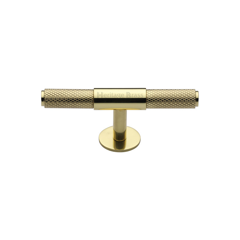 Heritage Cabinet Knob Knurled Fountain Design, 6cm H x 2cm W x 3.4cm D, Polished Brass