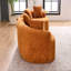 Canapé-lit modulaire incurvé à compression orange, canapé-lit en chenille haute densité 30D pour appartement, salon, L 110 po-1491805934-1491805931