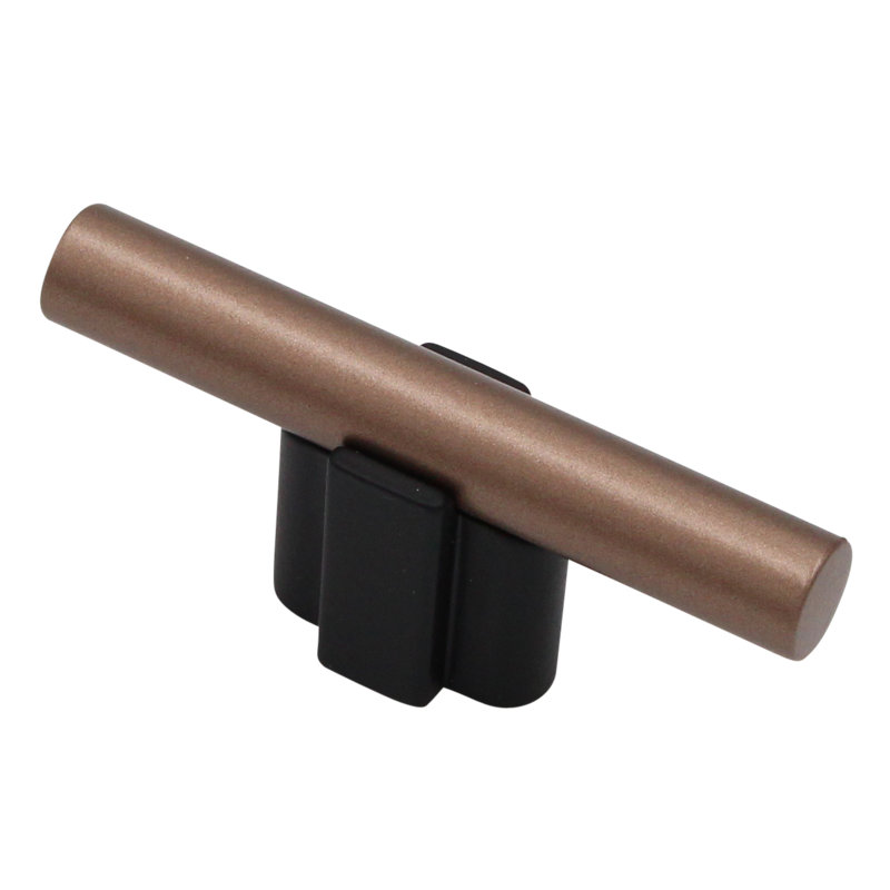 Poignée barre Visturo, Noir mat / bronze cuivré