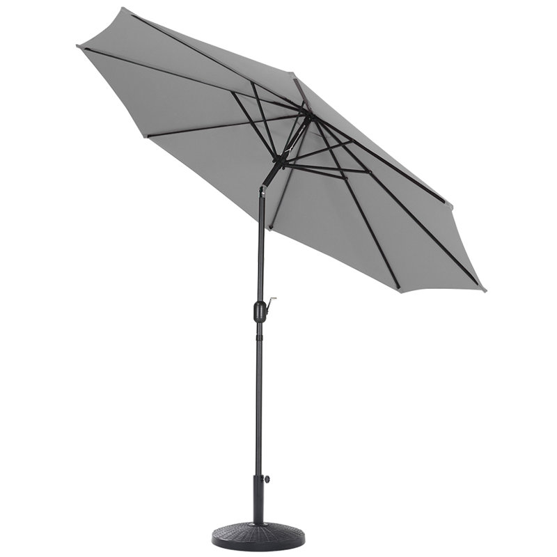 Aaroon 300cm Tilt Market Parasol, Light Grey