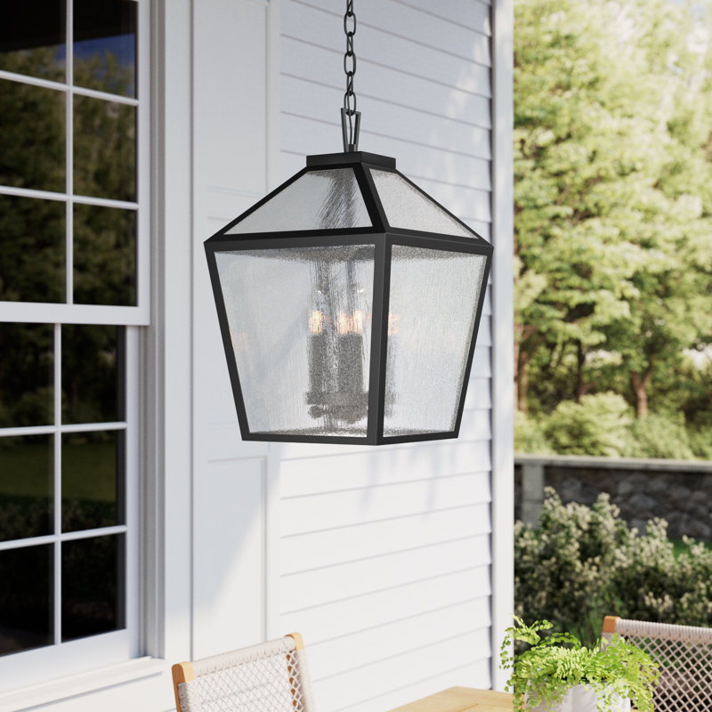 Ricardo Black 4 - Bulb 23.5" H Outdoor Hanging Lantern