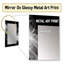 Black White Contemplative Abstraction I - Abstract Decorative Mirror On Metal-545768195