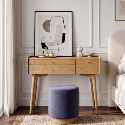 23.6"W Solid Ash Makeup Vanity with 3 Drawers