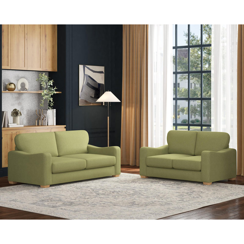 Theadford Three Seater and Two Seater, Fixed Back, Olive