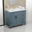 Meuble-lavabo autoportant de luxe - lavabo en céramique, tiroir rabattable et quincaillerie dorée?-1765490164