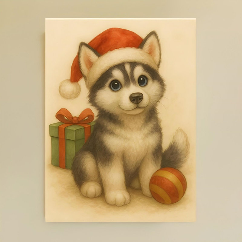 Art mural sur toile sans cadre Husky 16 po x 20 po