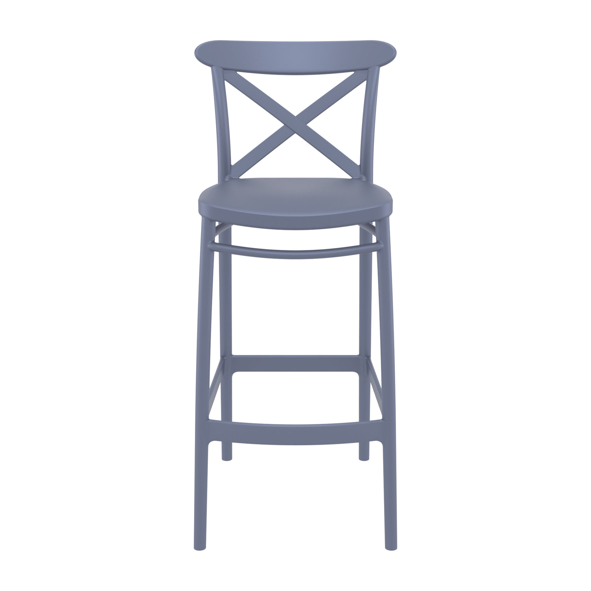 Bijou Outdoor Bar Stool, Dark Gray, Bar Stool (29.5" Seat Height)