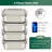 4-Piece 304 Stainless Steel Bento Box Set – 550ml Leak-Proof, Stackable Lunch Containers with Lids