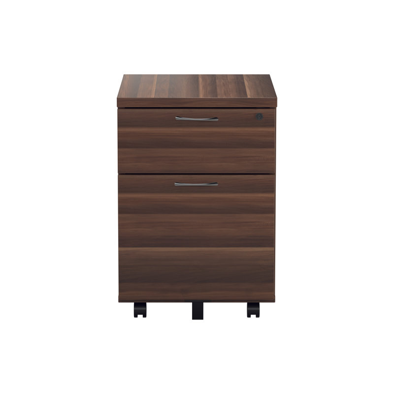 Buariki 40.4cm Wide 2 -Drawer Mobile File Cabinet, Dark Walnut