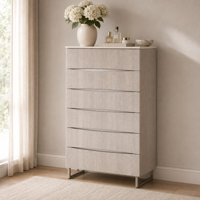 Commode marin à 6 tiroirs - Gris