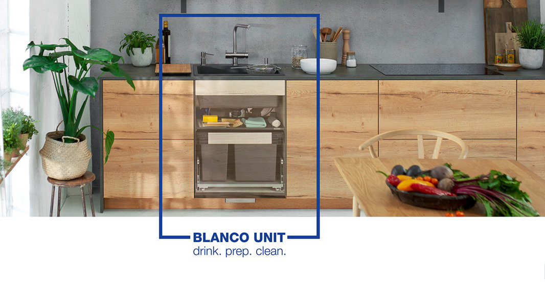 BLANCO UNIT. Drink. Prep. Clean. Kitchen sink, tap and waste separation