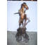 Life Size Bronze Cowboy on Rearing Horse Western Statue 60" x 37" x 81"H