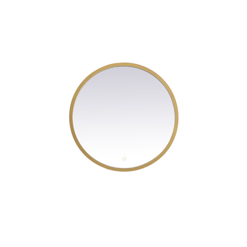Miroir de salle de bain Pickard, 21 po x 21 po, Laiton
