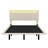 Floating Bed With Sensor LED Lights And Height-Adjustable Headboard, Vertical Channel Design-1409784922-1409784916