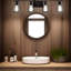 Applique murale de salle de bain en bronze huilé à 4 lumières
