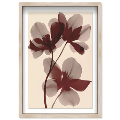 Crimson Coastline III Shadowbox Abstract Print by Oliver Gal, Black Frame, 10 x 15
